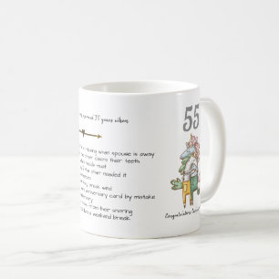 FUNNY 55th Wedding Anniversary Unicorns Customized Coffee Mug