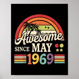 Funny 56 Years Old Vintage May 1969 56th Birthday Poster