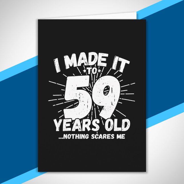 Funny 59th Birthday Quote Sarcastic 59 Year Old Card (Creator Uploaded)