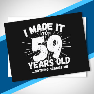 Funny 59th Birthday Quote Sarcastic 59 Year Old Postcard