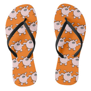 Funny 5 Cartoon Pig Choose Colour Women Flip Flop