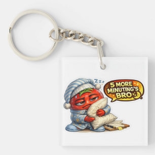 Funny 5 More Minutes Bro Sloth Blanket Groggy Morn Keychain