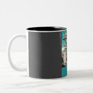 Funny 5 Star Amsterdam Holland Review Travel Poste Two-Tone Coffee Mug
