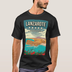 Funny 5 Star Review Lanzarote Spain Vintage Travel T-Shirt