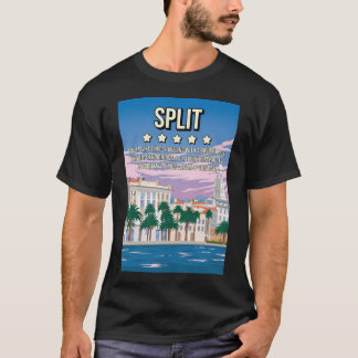 Funny 5 Star Review Split Croatia Minimal Retro Tr T-Shirt