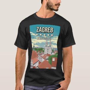 Funny 5 Star Zagreb Croatia Travel Poster Review  T-Shirt