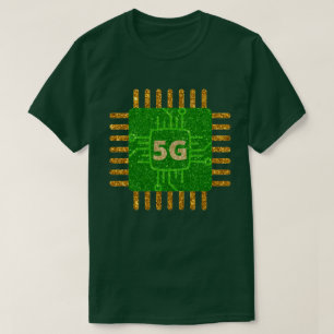 Funny 5G Chip Inserted Glitter T-Shirt