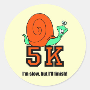 Funny 5K Classic Round Sticker