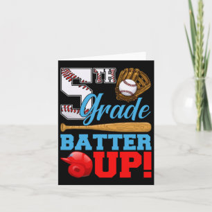 Funny 5th Grade Batter Up Baseball First Day Of Sc Card