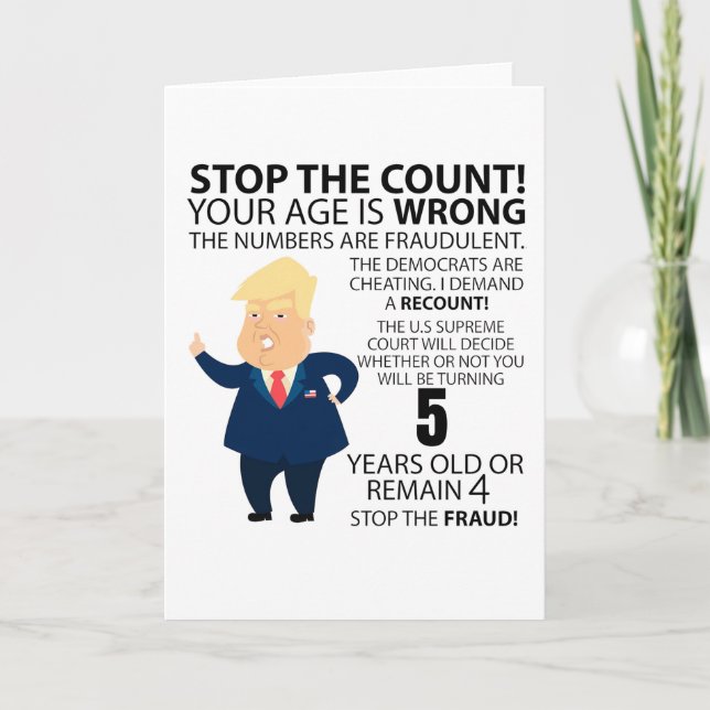 Funny 5th Year Birthday Present Happy Birth year Card (Front)