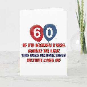Funny 60 year old birthday card