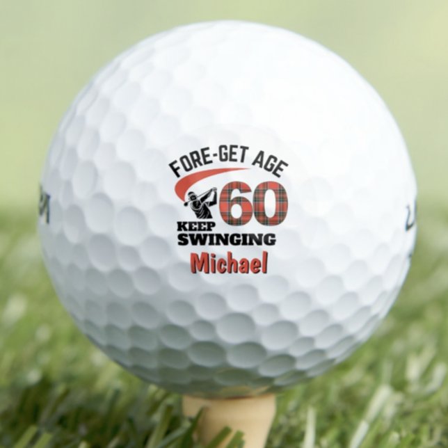 Funny 60th Birthday Dad Gift – Keep Swinging 60 Golf Balls (Creator Uploaded)