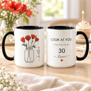 Funny 60th Birthday Floral Milestone Birthday Mug