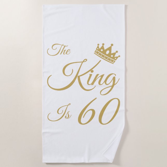 Funny 60th Birthday For Men Beach Towel (Front)