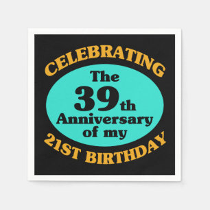 Funny 60th Birthday Gag Gift Napkin