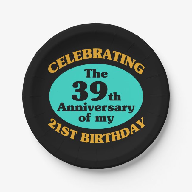 Funny 60th Birthday Gag Gift Paper Plate (Front)