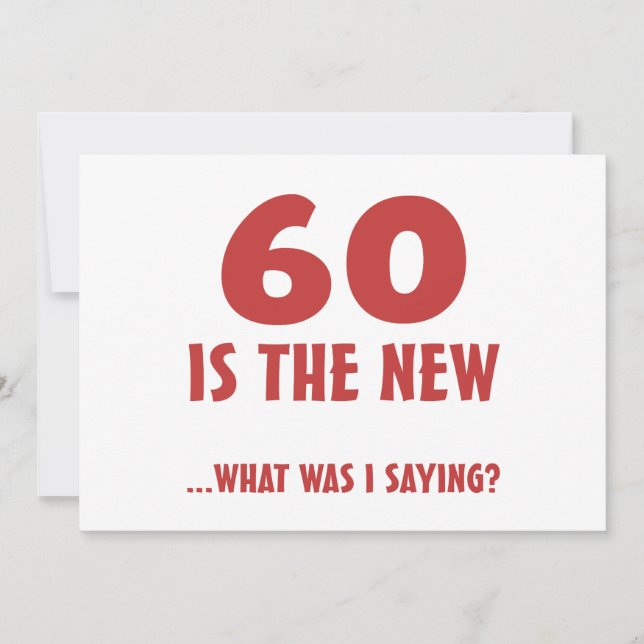 Funny 60th Birthday Gag Gifts Card (Front)