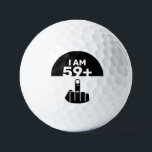 Funny 60th Birthday Gift, 59 Plus one Golf Balls<br><div class="desc">A 59 Plus One Golf Balls would make a unique and humourous gift for someone who is turning 60 years old. The "59 Plus One" design of the paddle plays on the birthday person's age, with the chequerboard pattern adding a fun and playful element. Pickleball paddles are a popular gift...</div>