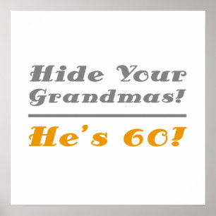Funny 60th Birthday Gifts For Him Poster
