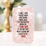 Funny 60th Birthday Hilarious Old Age Joke Custom Can Glass<br><div class="desc">Celebrate his 60th birthday with laughter! This funny coffee mug makes the perfect gift for men who embrace aging with humour. Featuring the hilarious quote: "I came. I saw. I forgot what I was doing. I went back. I got distracted. When did I turn 60?! Is this my cup? What's...</div>