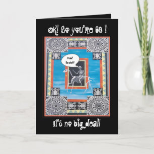Funny 60th Birthday with Skeleton Riding a Horse Card