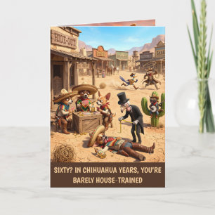 Funny 60th Dog Themed Birthday Card