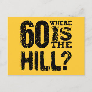 Funny 60th Year Birthday Save the Date V03D Announcement Postcard