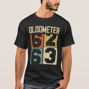 Funny 63 Years Old Oldometer Vintage 63Rd Birthday T-Shirt
