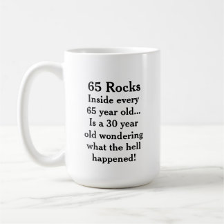 Funny “65 Rocks” Birthday Coffee Mug