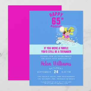 Funny 65th birthday invitation