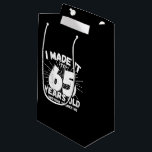 Funny 65th Birthday Quote Sarcastic 65 Year Old Small Gift Bag<br><div class="desc">This funny 65th birthday design makes a great sarcastic humour joke or novelty gag gift for a 65 year old birthday theme or surprise 65th birthday party! Features "I Made it to 65 Years Old... Nothing Scares Me" funny 65th birthday meme that will get lots of laughs from family, friends,...</div>