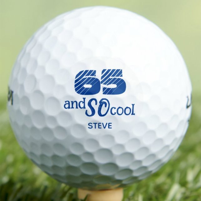 Funny 65th Birthday Uncle Gift 65 and SO Cool Golf Balls (Creator Uploaded)