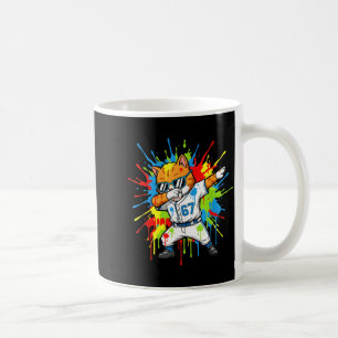 Funny 67 Baseball Dabbing Cat 6 7 Dripng Ice Cream Coffee Mug