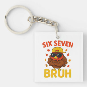 Funny 67 Bruh Turkey for Mens Boys Teens Kids, unn Keychain