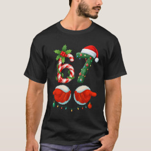 Funny 67 Christmas 6 7 Meme Pajamas Holiday Gen Al T-Shirt