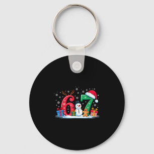 Funny 67 Christmas 6 7 Six Seven Meme 6 7 Matching Keychain