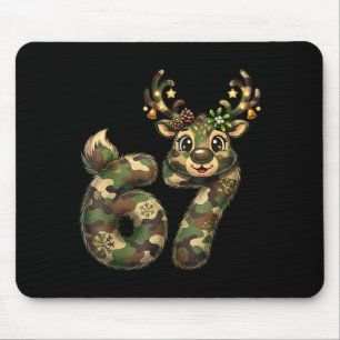 Funny 67 Christmas Holiday Camo Hunting Reindeer D Mouse Pad
