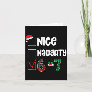 Funny 67 Christmas Meme Six Seven Xmas 6-7 Boys Ki Card