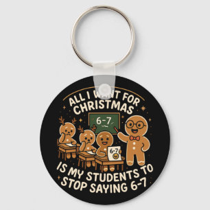 Funny 67 Christmas Pajamas Shirt Six Seven Meme Br Keychain