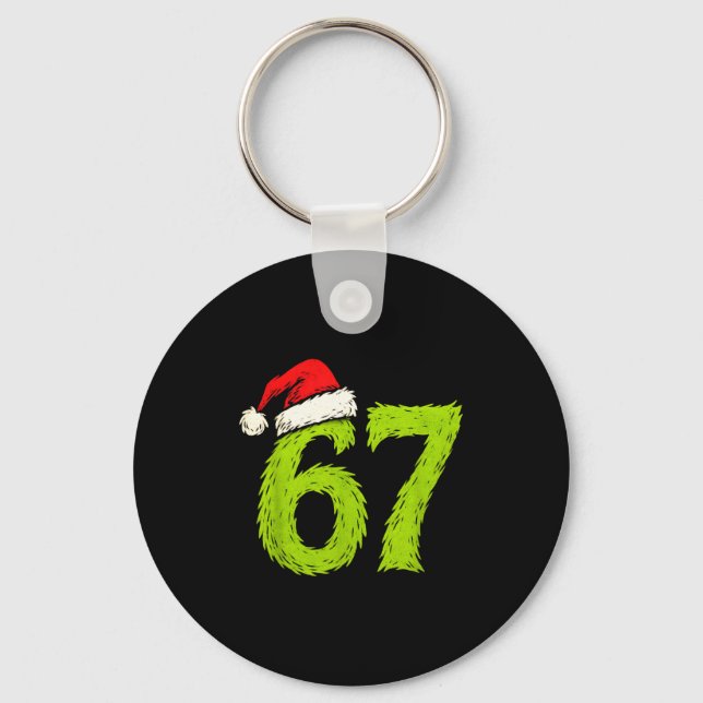 Funny 67 Christmas Six Seven Meme 6 7 Teens Boys G Keychain (Front)