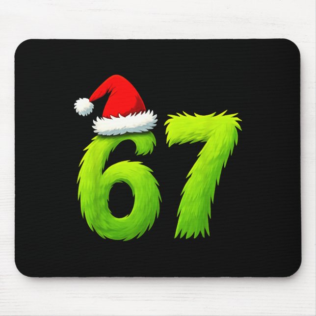 Funny 67 Christmas Six Seven Meme 6 7 Teens Boys G Mouse Pad (Front)