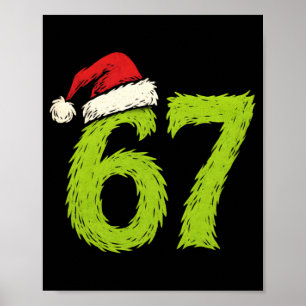 Funny 67 Christmas Six Seven Meme 6 7 Teens Boys G Poster
