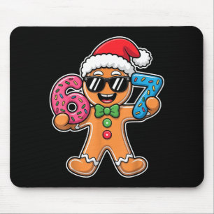 Funny 67 Christmas Six Seven Meme Xmas Gingerbread Mouse Pad