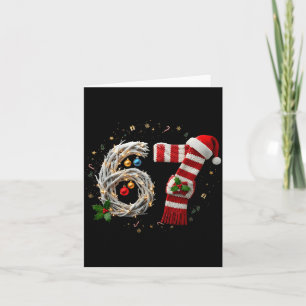 Funny 67 Christmas Xmas Six Seven F 6 7 Santa Hat  Card