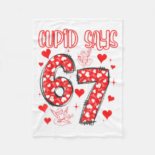 Funny 67 Cud Says 67 Valentine Couple Matching Six Fleece Blanket