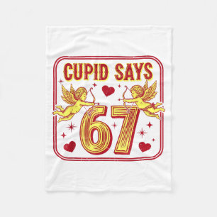 Funny 67 Cud Says 67 Valentine Couple Matching Six Fleece Blanket