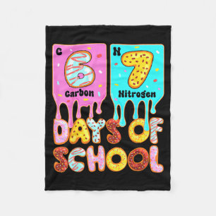 Funny 67 Days Of School Meme Periodic Table Drip G Fleece Blanket