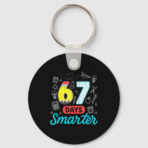 Funny 67 Days Smarter Six Seven Meme Teachers Stud Keychain