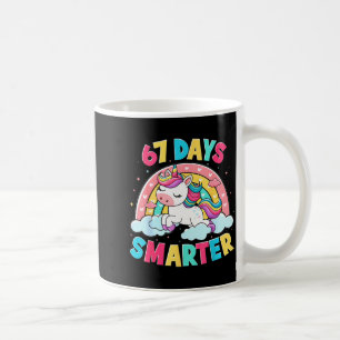 Funny 67 Days Smarter Unicorn Six Seven Boy Girl T Coffee Mug