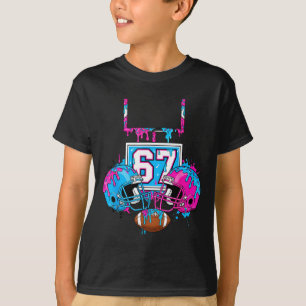 Funny 67 Football Ice Cream Drip 67th Srts Men &am T-Shirt